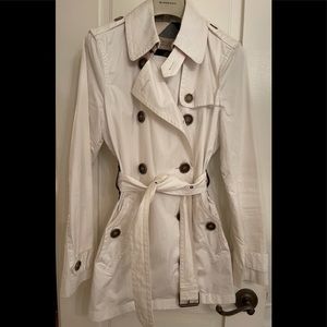 Burberry Brit White Twill Trench Coat